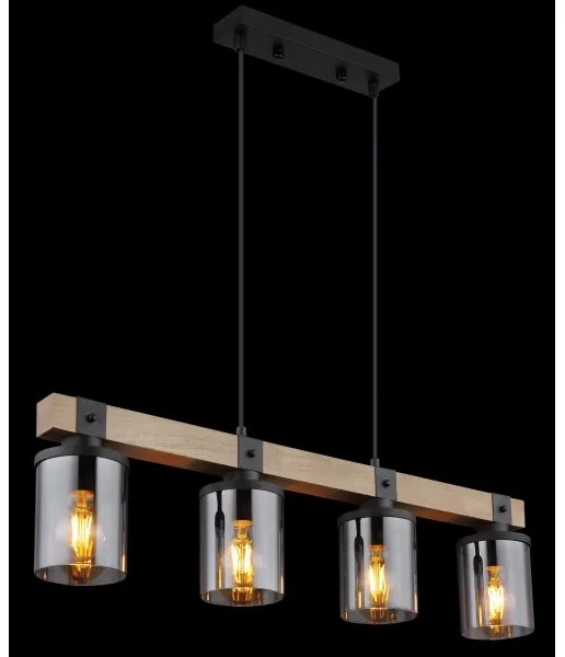 Globo 15555-4H - Lampadario a sospensione con filo LILA 4xE27/60W/230V