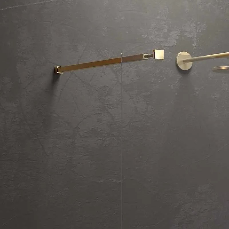 Kamalu - Doccia walk in 60 cm con profilo finitura oro satinato | KW-100G