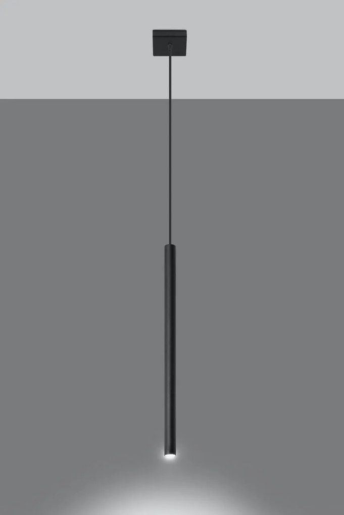 Lampadario in Acciaio a Sospensione PASTELO 1 G9 Nero da Interno