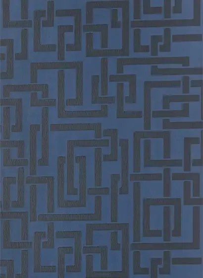 Farrow & Ball Carta da parati Enigma - Stiffkey Blue/ Railings
