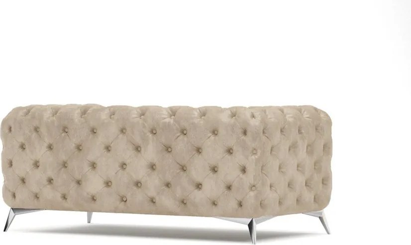 Divano beige con rivestimento in velluto 185 cm Chelsea – Ropez