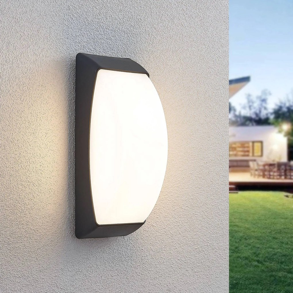 Applique da esterni a LED Alexey Lindby, Nero, Plastica, Moderno, Applique LED da esterni