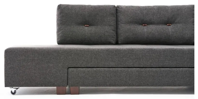 Divano angolare grigio scuro (angolo sinistro) Manama - Balcab Home