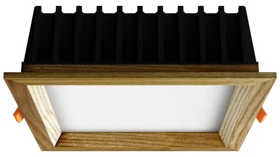 APLED - Lampada LED SQUARE WOODLINE LED/12W/230V 3000K 17x17 cm cenere legno solido