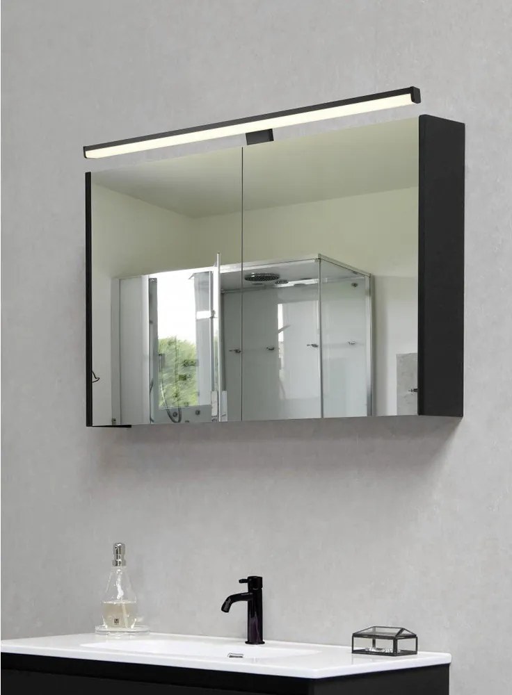 Applique LED nero opaco (lunghezza 60 cm) Lino - Trio