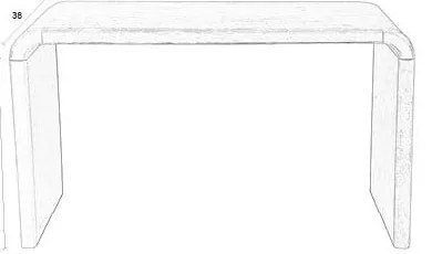 Tavolo consolle di colore naturale 38x120 cm Brave – Zuiver