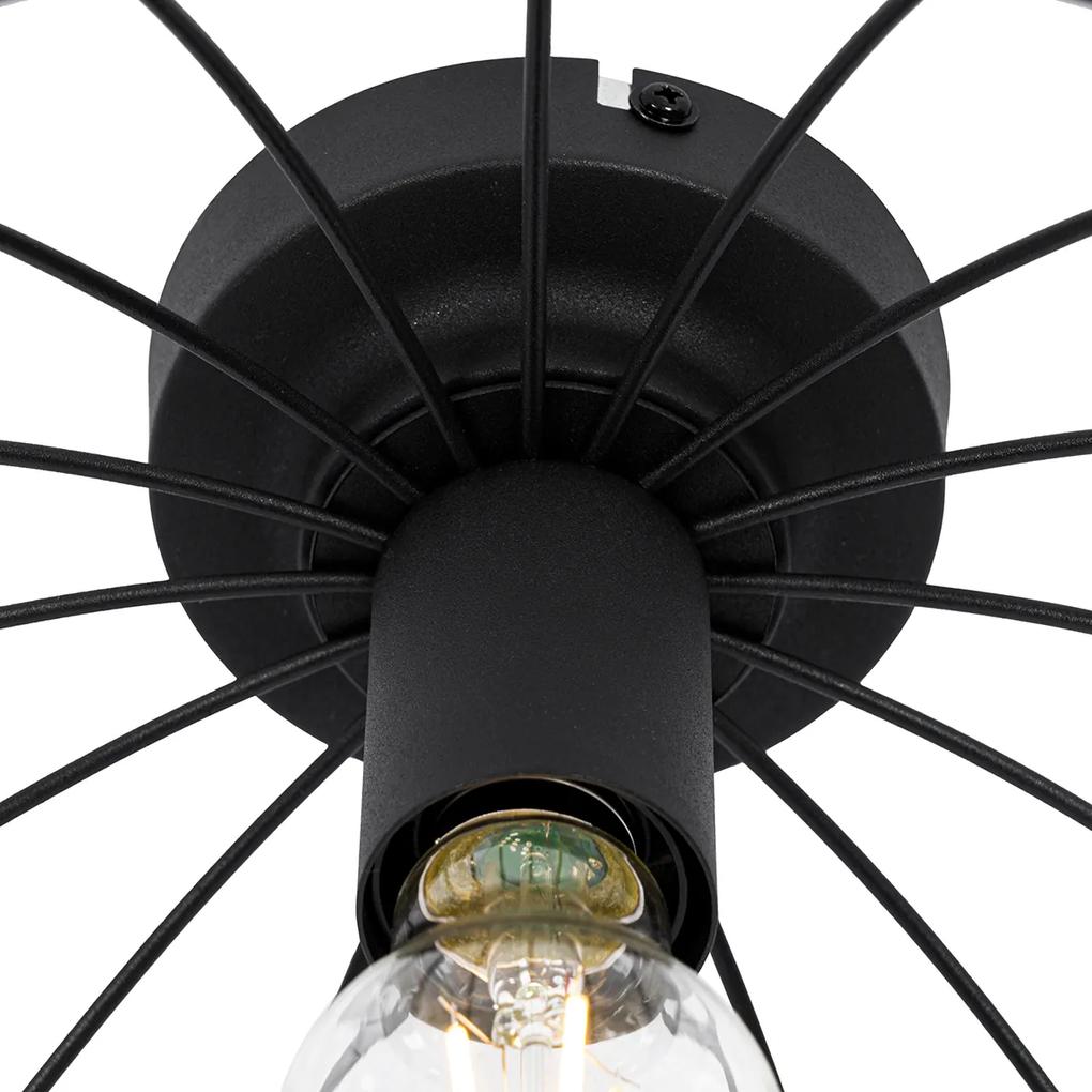 Lampada da soffitto industriale nera 35 cm - Hanze
