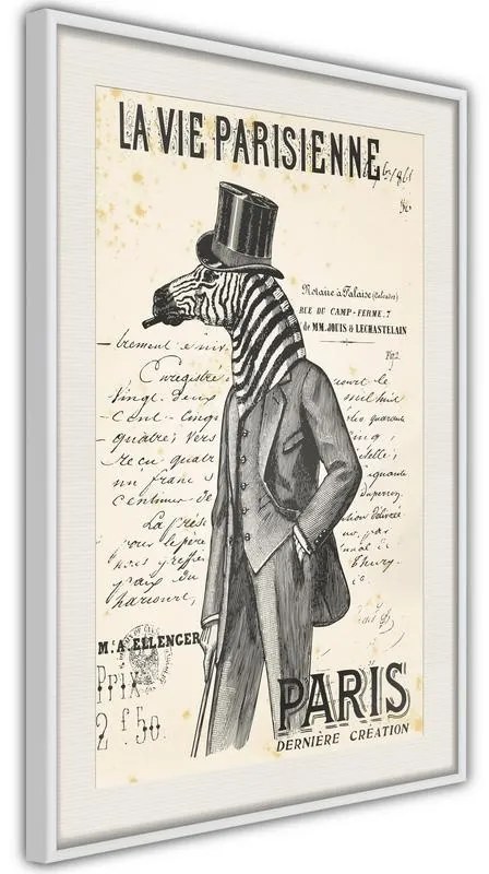 Poster  The Parisian Life  Cornice Quadri Cornice nera con pass-partout, Larghezza x Altezza Home decor 20x30