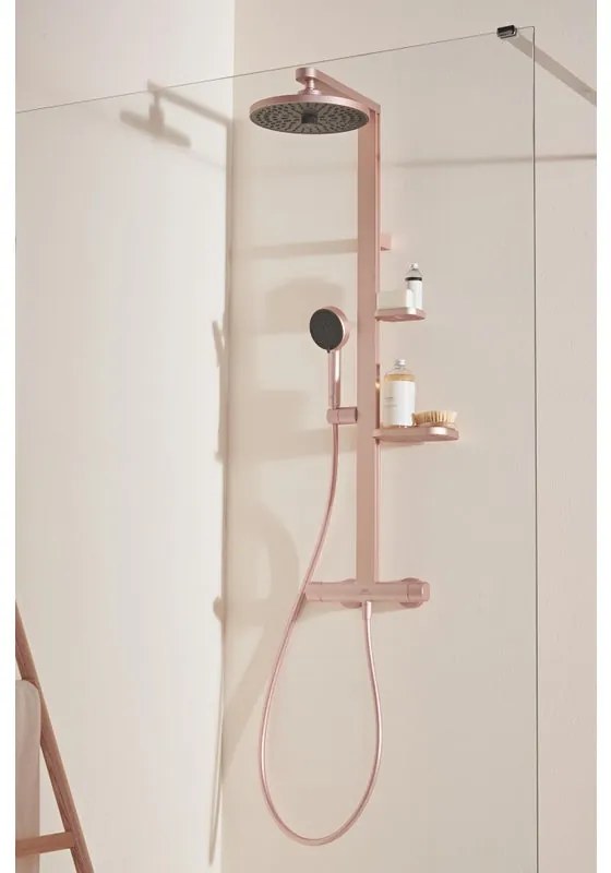 Colonna doccia con miscelatore Alu+ termostatica Rosé