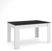 Tavolo da Pranzo, 140x90x76 cm, Per 6 comensali, Tavolo Cucina, Nero e Bianco RF3648