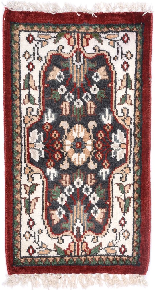 Agra Tappeto 30 x 60 Rosso (Indian) Annodato A Mano