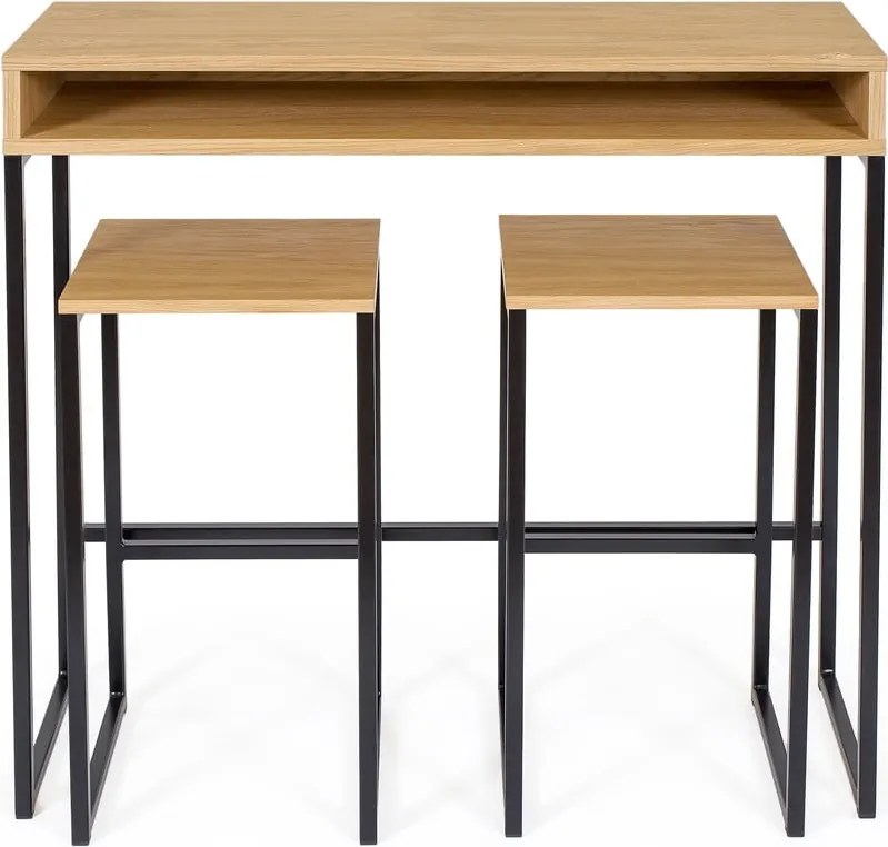 Scrivania con piano effetto rovere 35x100 cm Frame – Woodman