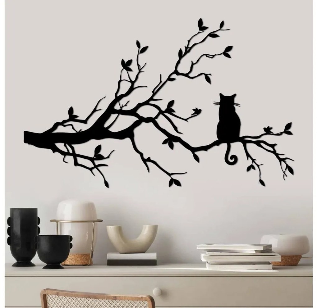 Decorazione da muro 80x50 cm ramo metallo