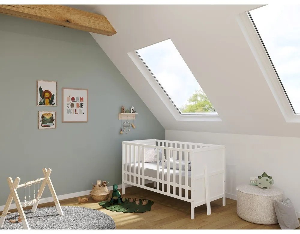 Lettino bianco in faggio massiccio 70x140 cm Alkmaar – Germania