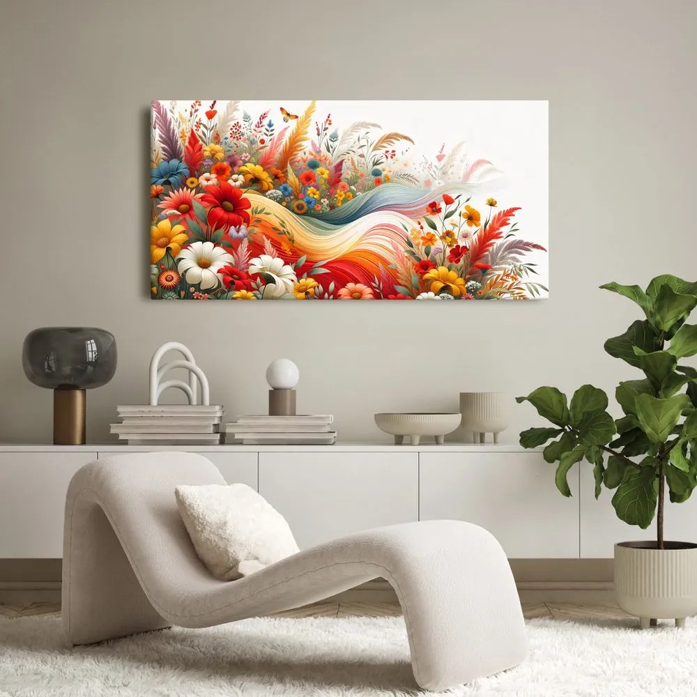 Quadro su tela – Onda floreale