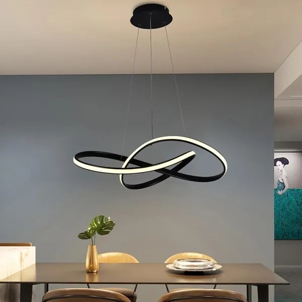 Brilagi - Lampadario a sospensione con filo LED dimmerabile COSMOWAVE LED/70W/230V nero + +TC