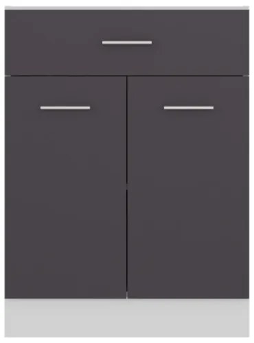 Armadio con Cassetto Grigio 60x46x81,5 cm in Truciolato