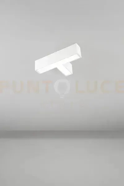 Plafoniera giunto a tin alluminio bianca grid led 12w cct 3000k 400...