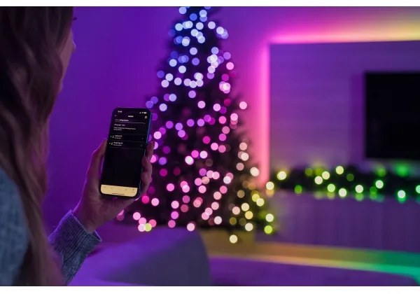 Twinkly GT90P4425P00 - LED RGBW dimmerabile decorazione natalizia ghirlanda 50 LED Wi-Fi