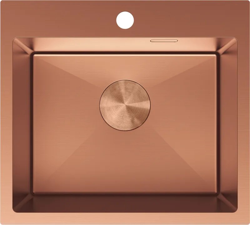 Mexen Solix lavello in acciaio inox a 1 vasca 500 x 450 mm, rame - 6402501000-65