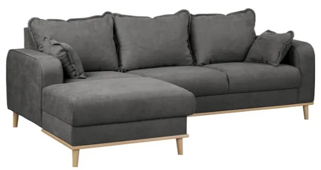 Divano angolare grigio scuro (angolo sinistro) Beata - Ropez