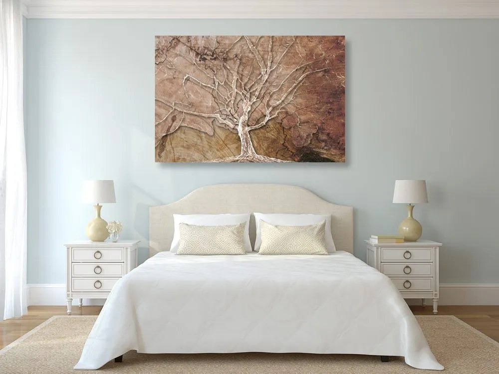 Quadro su tela – Corona dell'albero con tocco astratto