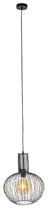 Lampada a sospensione di design nera - Wire Bake
