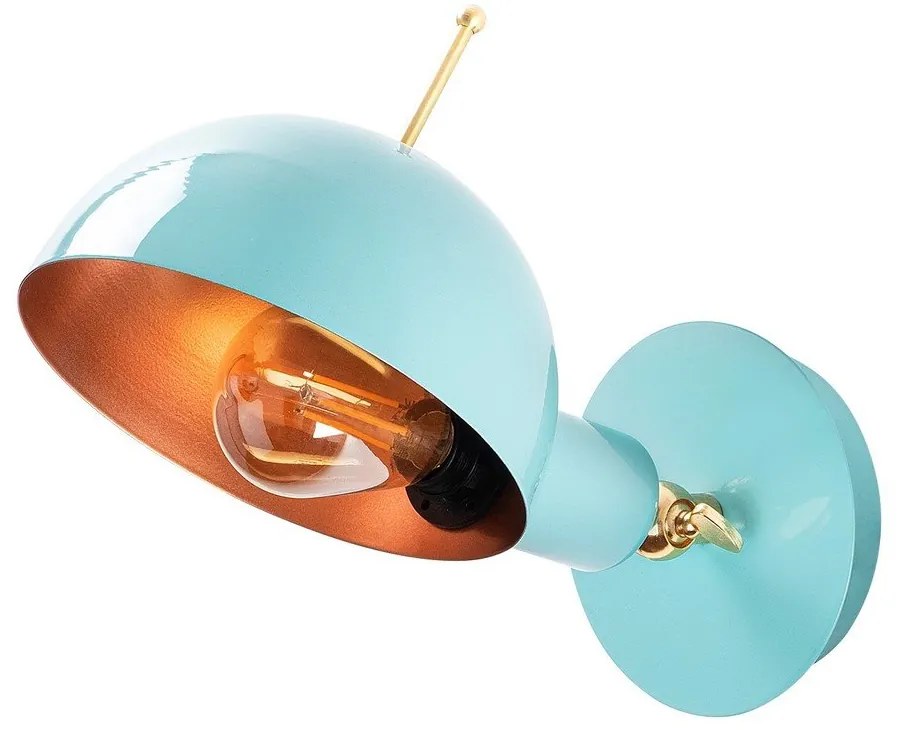 Lampada da parete azzurra/color bronzo ø 15 cm Azzar – Opviq lights