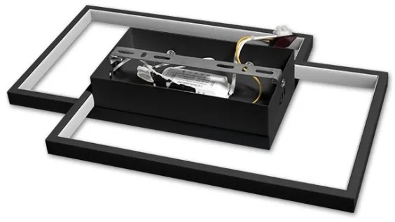 Plafoniera LED dimmerabile 45W/230V 3000-6500K nera + telecomando