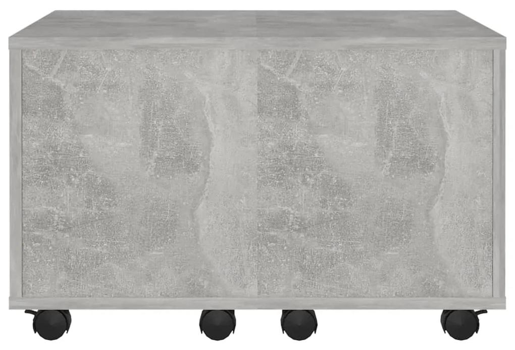 Tavolino da Salotto Grigio Cemento 60x60x38cm Legno Multistrato