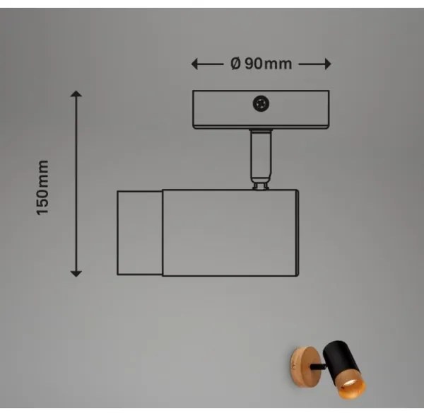 Briloner 2144015 - Faretto da parete SPOT 1xGU10/9W/230V