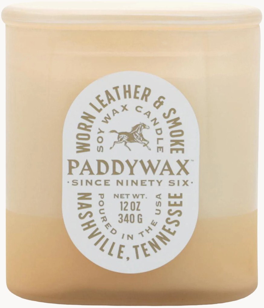 Candela profumata a due stoppini Vista (cuoio consumato & fumo)