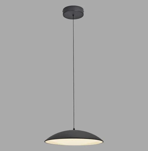 Schöner Wohnen 14606-18-LED Lampada a sospensione dimmerabile su cavo LENTE LED/17W/230V Ø40 cm, nera