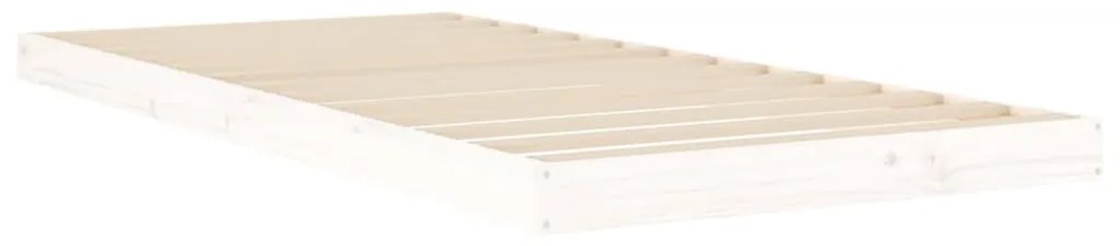 Giroletto bianco 90x200 cm in legno massello di pino