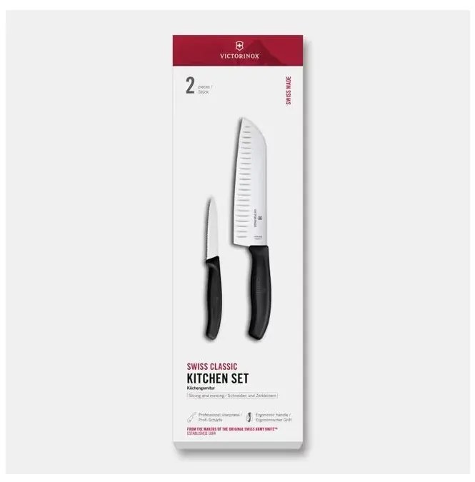 Victorinox - Set di coltelli da cucina SWISS CLASSIC 2 pezzi nero
