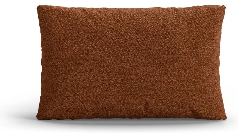 Cuscino per divano color terracotta con rivestimento in bouclé Poppy – Micadoni