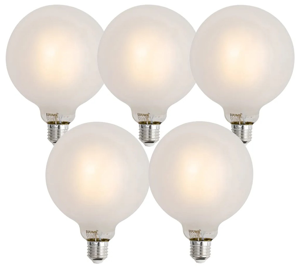 Set di 5 Lampadine LED Smart E27 dimmerabili G125 opaca 7W 806lm 2700-6500K