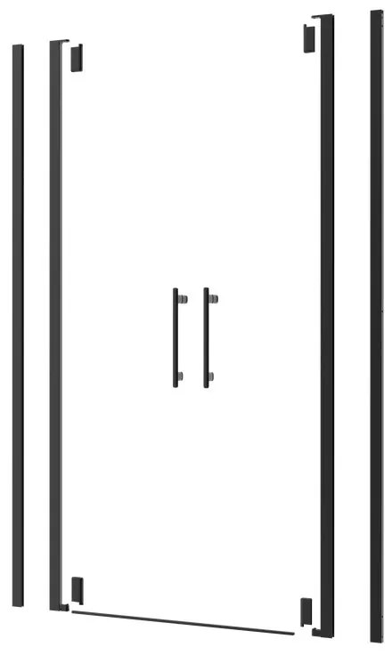 Kit di installazione telaio e ferramenta per cabine doccia ad apertura battente REMIX L 80-90 x H 195 x P 3.8 cm laccato opaco