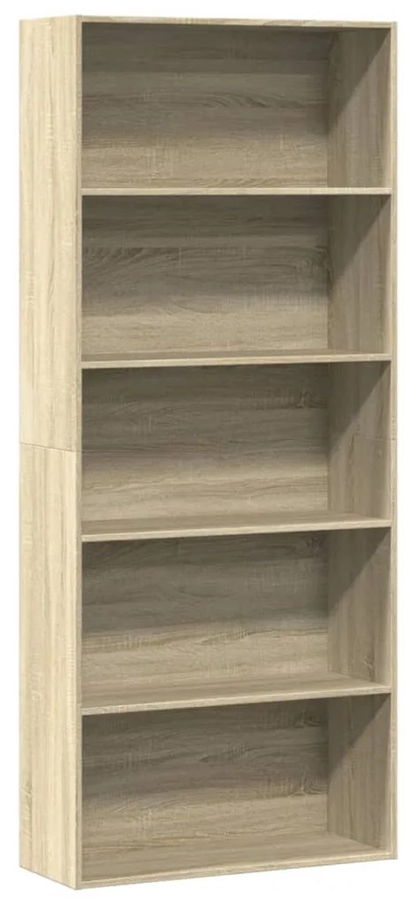 Libreria Rovere Sonoma 80x30x189 Cm İn Legno Multistrato /