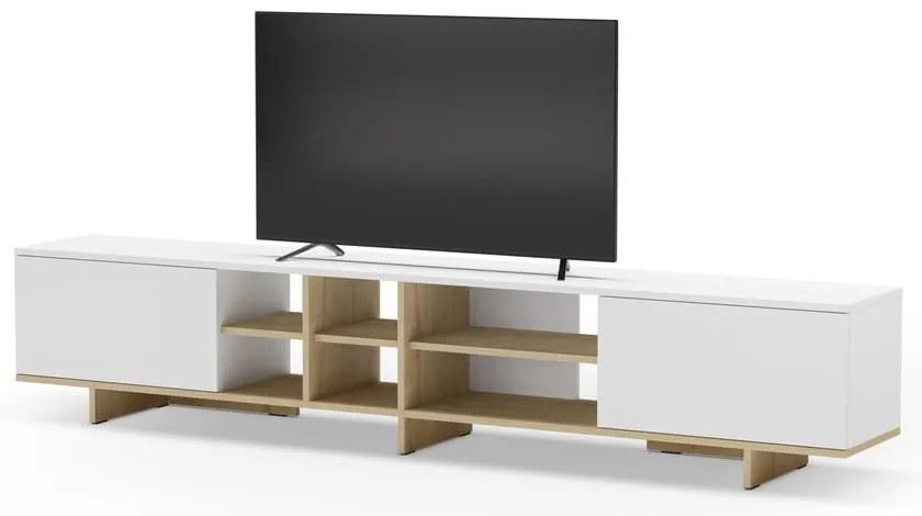 Tavolo TV bianco 230x44 cm Cequoia - Marckeric