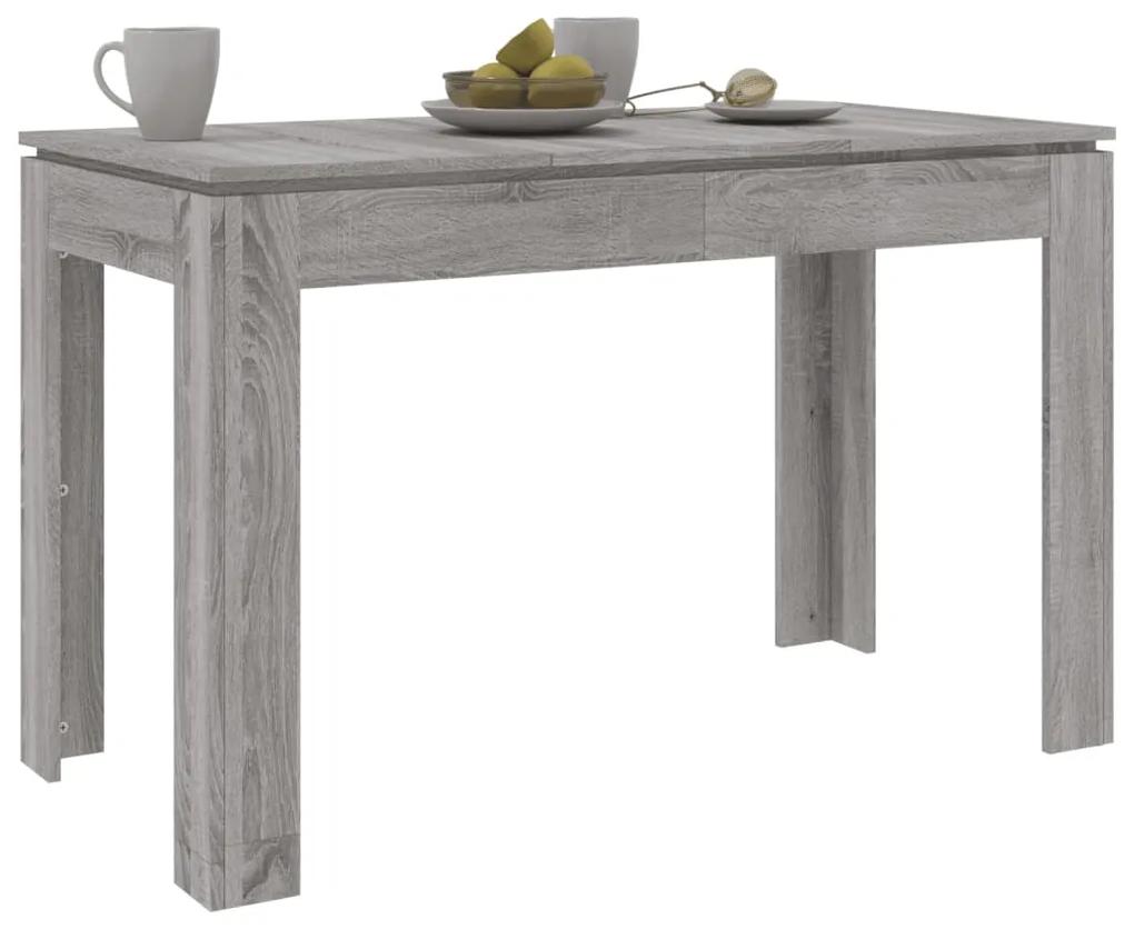 Tavolo da pranzo grigio sonoma 120x60x76 cm legno multistrato