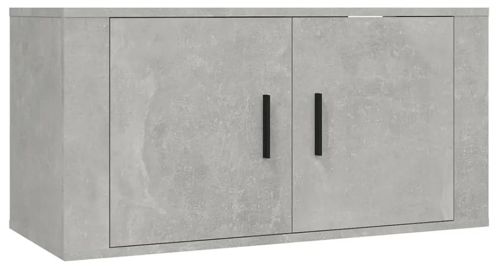 Mobili porta tv a parete 2 pz grigio cemento 80x34,5x40 cm