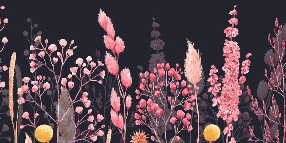 Quadro su tela – Variazione di erba in rosa