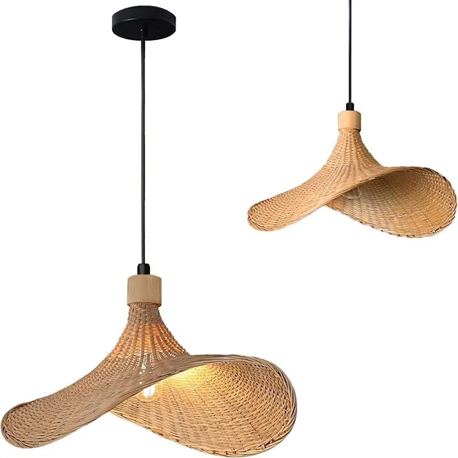LAMPADA A SOSPENSIONE IN BAMBÙ APP1642-1CP 30cm