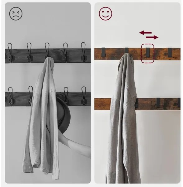 Appendiabiti a piantana NAVOR marrone/nero