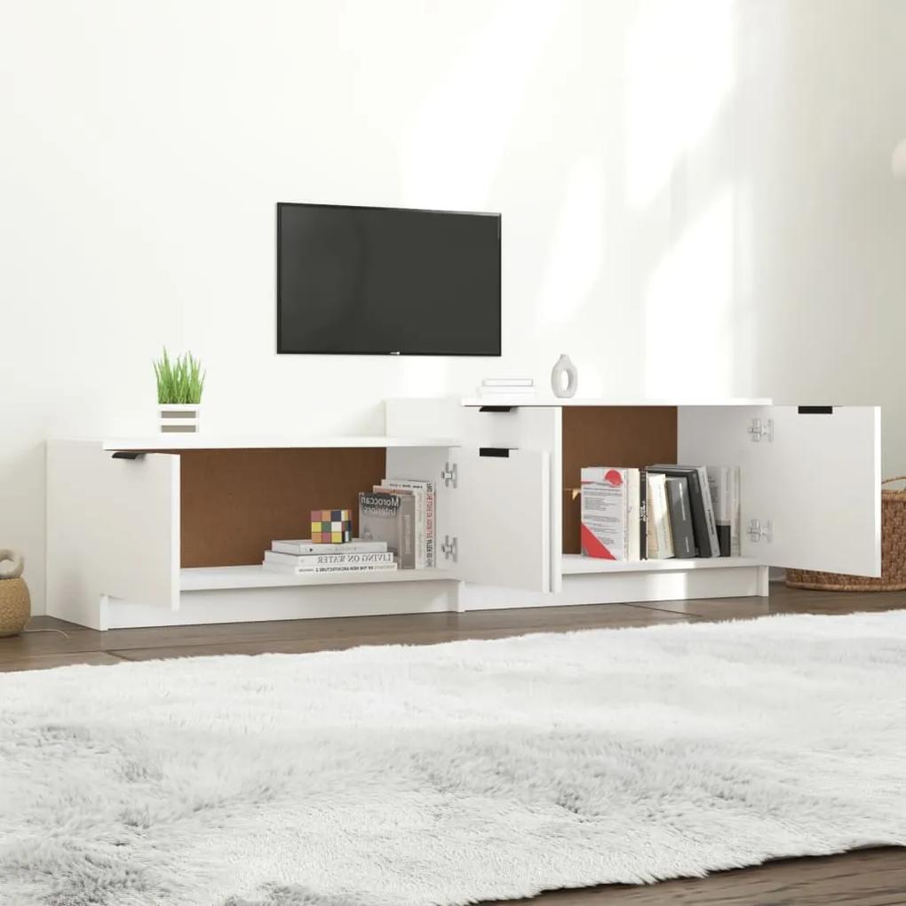 Mobile porta tv bianco 158,5x36x45 cm in legno multistrato