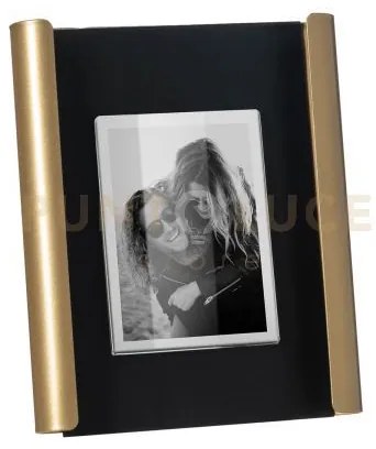 Portafoto di design angel piccolo nero ,oro laccato in ferro e poli...