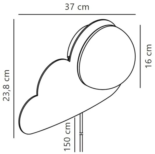 Nordlux - Applique per bambini SKYKU CLOUD 1xE14/25W/230V nuvola