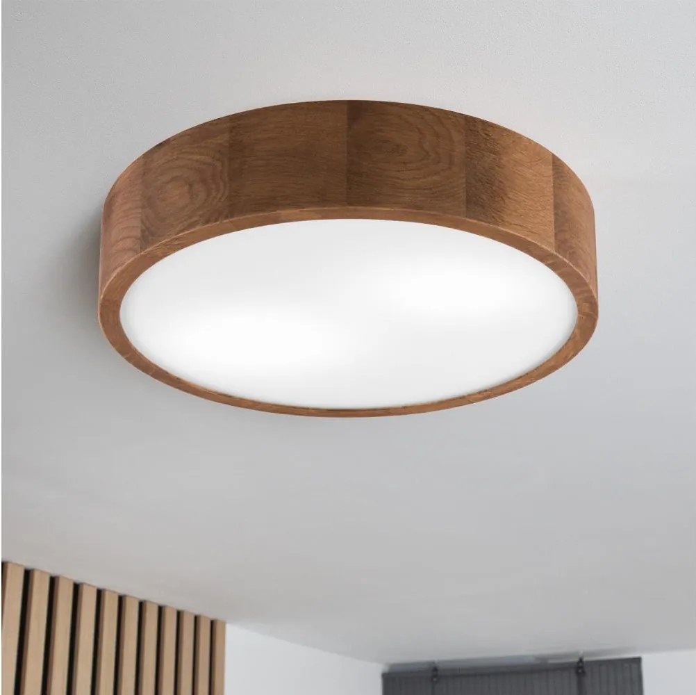 Brilagi - LED RGBW dimmerabile plafoniera CARVALHO 2xE27/15W/230V Wi-Fi rovere pr. 37,5