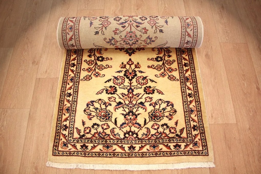 Sarouk Tappeto 390x90 (Iran) Annodato A Mano